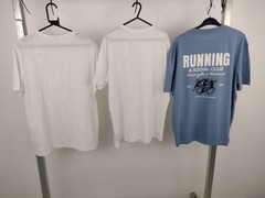 Goodmove M&S Men’s 3Pcs T-shirts Size L White & Blue Regular Fit NEW with Defect