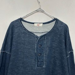 45R Excellent condition Henley neck sweatshirt long-sleeved T-shirt top L
