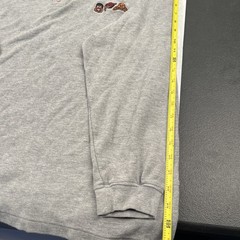 Platinum FUBU Fat Albert Junkyard Gang Embroidered Polo Sweatshirt Mens XL Gray