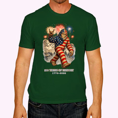 Patriotic Bigfoot Firework 1776 2026 Gifts for Men Women T-Shirt
