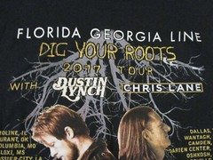 FLORIDA GEORGIA LINE DIG YOUR ROOTS 2017 TOUR T-SHIRT-LG RARE FGL COUNTRY MUSIC
