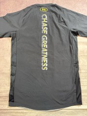 Under Armour Shirt Mens Medium Fitted Project Rock 3/4 Sleeve Workout Gym Train