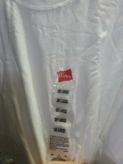 Hanes Basic T-Shirt Cotton Comfort Soft white heavyweight 3xl