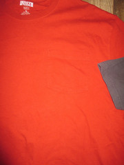 DULUTH TRADING CO. mens lot of 2 navy/burgundy RELAXED FIT LONGTAIL t-shirts