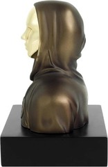 Handmade 4″ BTC Satoshi Nakamoto Sculpture Figure Resin Bitcoin Statue Bronze Fi