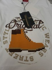 Mens Victorious White Textured White Xl Tshirt Boot Print