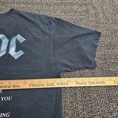 Vintage 1990s AC/DC Back in Black Band T-shirt Size XL Double Sided Graphics