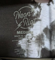 Visions Neon Riot T-Shirt, Medium, Tie Dye