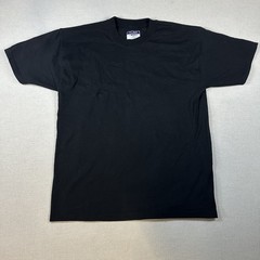 Vintage Pluma Blank Black Y2K T Shirt Plain Simple Basic Tee 2000s 90s Medium