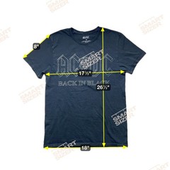 AC/DC Back In Black Album Small T-Shirt Shirt