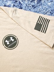 Under Armour Freedom T Shirt Mens L USA Green Snake on Back