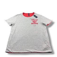 NWT Polo Ralph Lauren Custom Slim Reversible Graphic T-Shirt Gray/Red Mens Sz XL