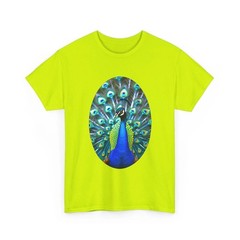 Vibrant Peacock Feather Graphic T-Shirt