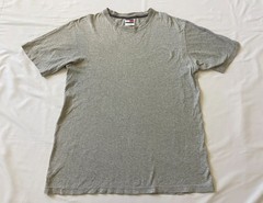 Tommy Hilfiger TH Crew Neck Tee T-shirt Short Sleeve Top Gray Men Medium M
