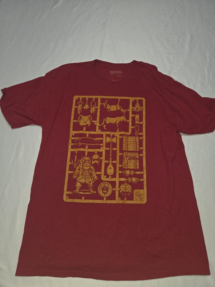 Dungeons & Dragons Shirt Mens Large Red Lootwear Loot Crate Graphic Tee