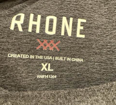 Rhone Activewear T-Shirt Heathered Gray/Black Men’s XL