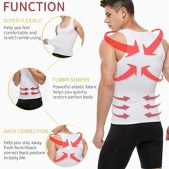 Mens Belly Compression Vest T Shirt Slimming Body Shaper Shapewear Tank Top