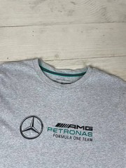Mercedes Benz AMG Petronas Formula One Team Big Logo T Shirt Men Size L Gray