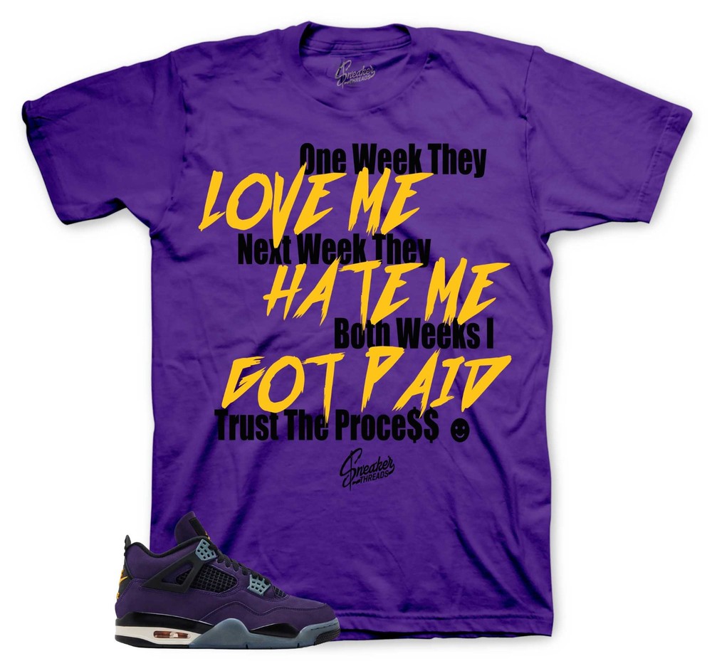 T-Shirt To Match Jordan 4 Imperial Purple AJ4 – Trust Process Sneaker Matching