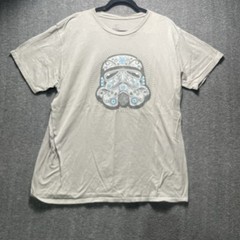 Darth Vader Sugar Skull T-shirt Men 2XL Disney Parks Gray Star Wars 100% Cotton