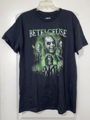 Beetlejuice Betelgeuse Many Poses Collage Men’s Black Adult T-Shirt Size L New
