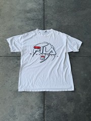 Vintage 90s Fila Basketball Jerry Stackhouse Logo Graphic T-Shirt