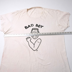 Vintage 60s Bad Boy Vince T Shirt Mens XL White Brent Montgomery Ward Thin Punk