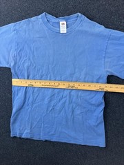 Fruit of the Loom Shirt Mens Medium Blue Easy to Wear 100% Cotton Crewneck