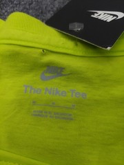 Nike Legacy Cyber Tee Mens Medium Graphic Print Volt Crew Neck Short Sleeve