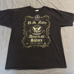 U.S. Navy Shirt Mens X-Large Black 7.62 Design American Sailors Graphic Tee 2007