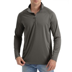 Men’s UPF 50+ T-Shirt 1/4 Zip Up Sun Block UV Protection Outdoor Fishing Shirts