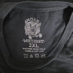 More Weight Shirt Mens 2XL Black Lifting Eating Repeating Graphic Tee Top Gym