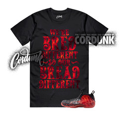 Foamposite One Stranger Black Bright Crimson Stormy Air T Shirt Match BREAD
