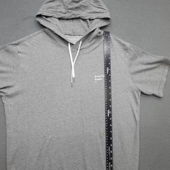American Eagle Hooded T-Shirt Men’s Size S Gray Short Sleeve Drawstring