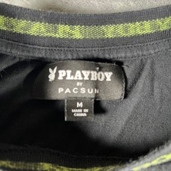 Playboy x Pacsun T-Shirt Black Green Bunny Logo Graphic Tee Men’s Medium