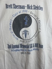 Vintage 1999 2nd Annual Brett Sherman 5K & 10K Run Adult XL White