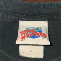 Vintage 1998 Planet Hollywood Orlando T-Shirt M Black Tattoo Dagger Heart Y2K 90