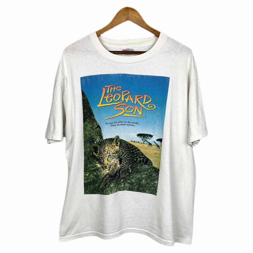 Vintage 90s Discovery Channel The Leopard Son T Shirt Large