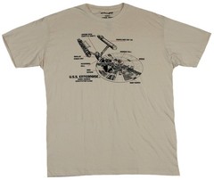 Star Trek Mens T-Shirt – Blown out Cutaway Schematics of The USS Enterprise