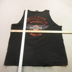 Harley Davidson Shirt Mens Large Sleeveless Crew Neck Black Aurora Colorado