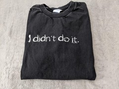 Now And Zen Shirt Mens Medium Black I Didn’t Do It Graphic Tee Funny Humor