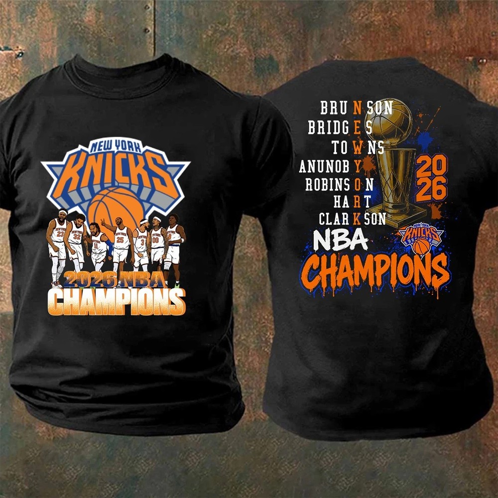 New York Team 2026 Basketball Champions Commemorative 2-sided T-Shirt