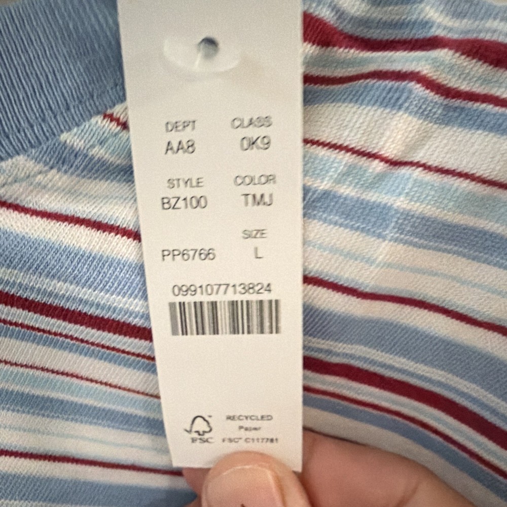 J.CREW Vintage Jersey Men’s Striped Relaxed Crewneck Tee Short Sleeve L
