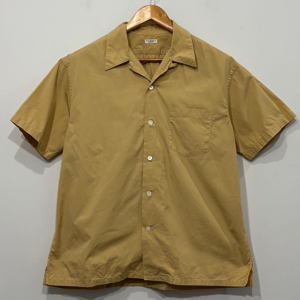 Phigvel Open Collar Box Wide Work Shirt Size M – Solid Color