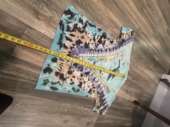 VINTAGE Liquid Blue Ocean Shirt XL Tie Dye All Over Print Nature Dolphin 1990