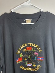 Vintage Golden Triangle XXL Men’s Black T Shirt Streetwear