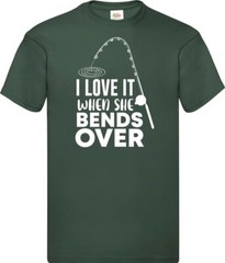 Fishing Love It Bend Over Humour Novelty T Shirt Various Colours And Sizes