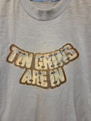 True Vintage Tin Grins are In 70s Tee Single Stitch Small Blue Braces Shirt VTG