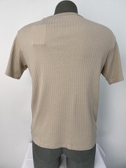 Knickerbocker Mens T-Shirt Dune Brown Size M Rib Pocket Short Sleeve Jersey