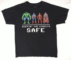 Marvel Avengers Keepin’ The Streets Safe Black T-Shirt (Size M 38-40 Medium) MCU